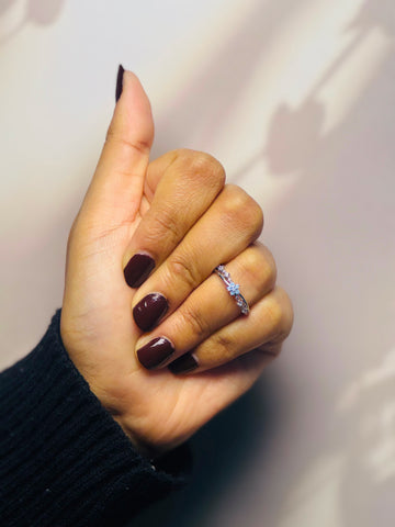Blue Blossom Crystal Ring