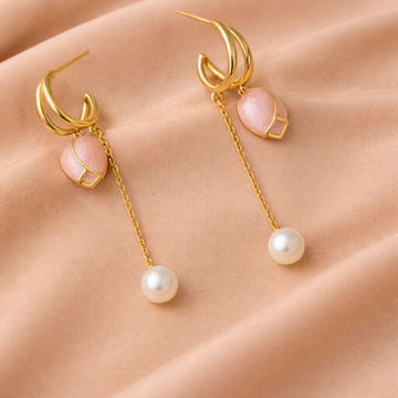 Rose Drizzle Pearl Earring