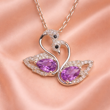 Voilet Swan Pendant