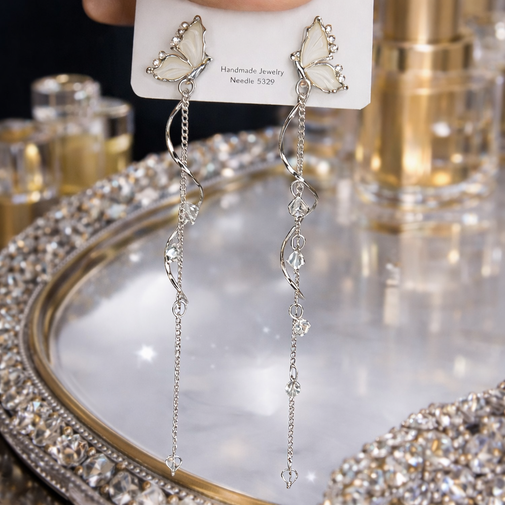 Silver Sapphire Earrings