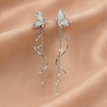 Silver Sapphire Earrings