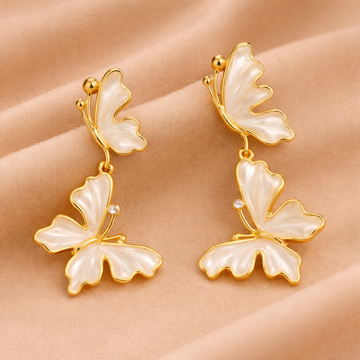 Golden Glow Butterfly Earring
