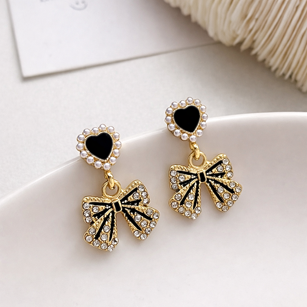 Gem Bow Earring