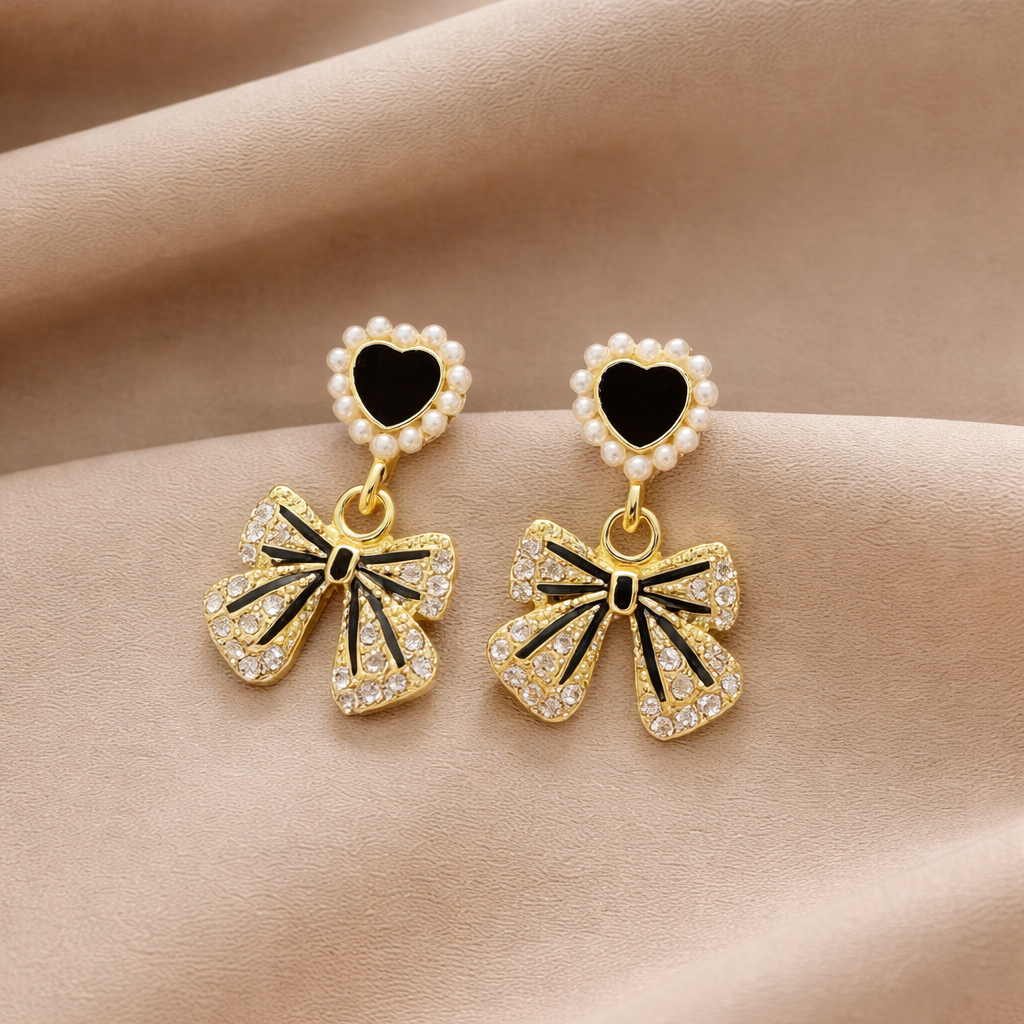 Gem Bow Earring