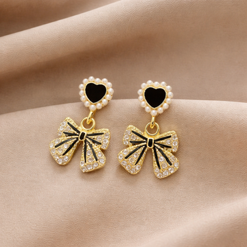 Gem Bow Earring