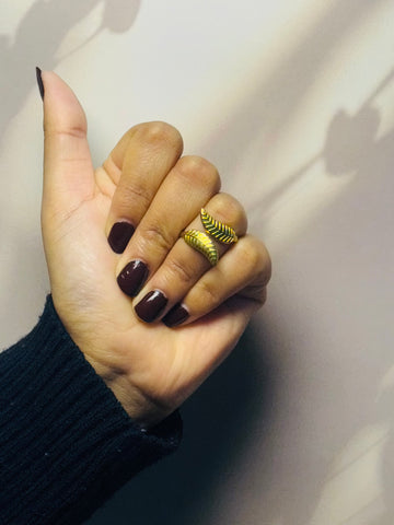 Gold Leaf Adjustable Ring