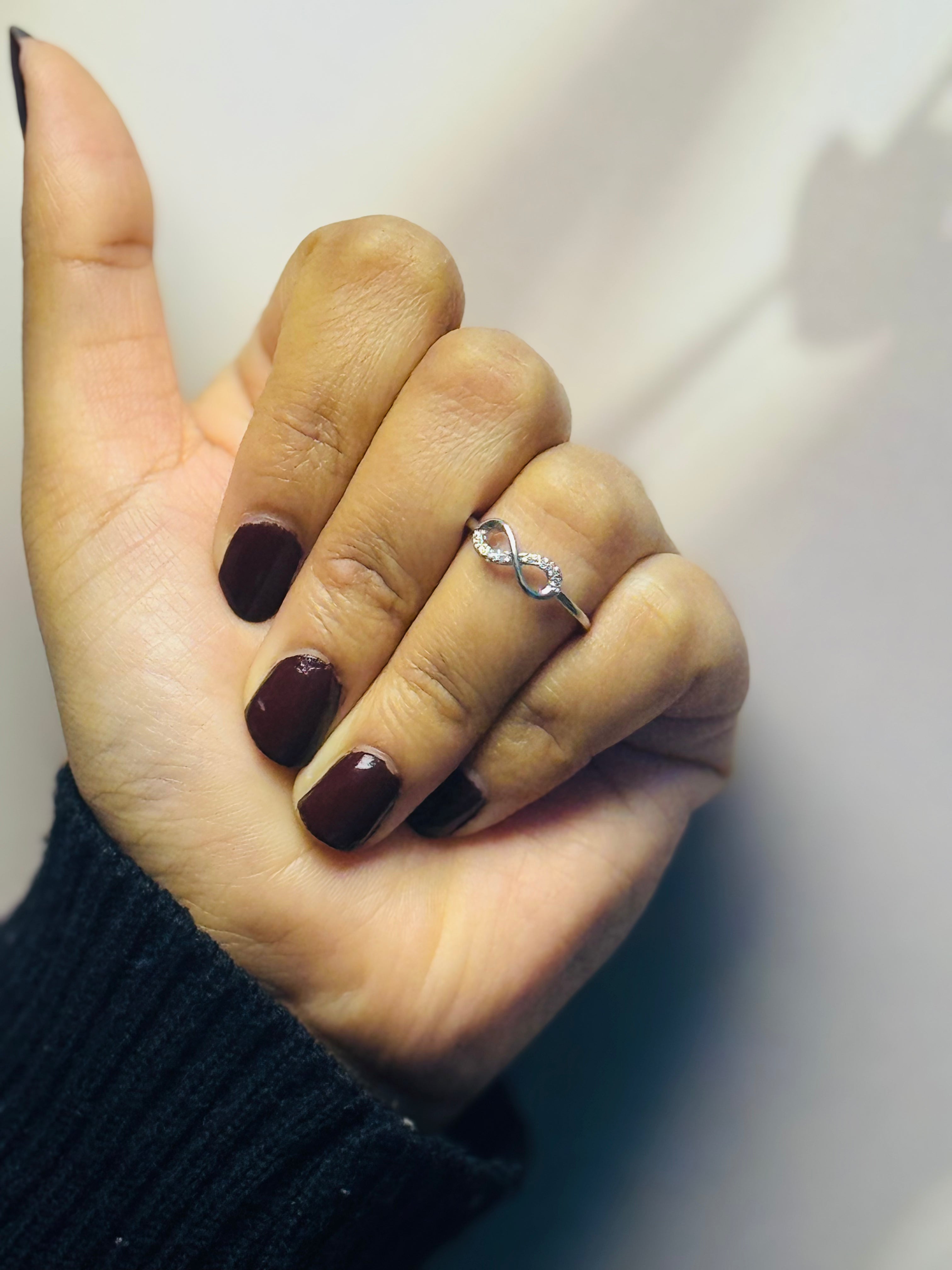 Infinity Crystal Adjustable Ring