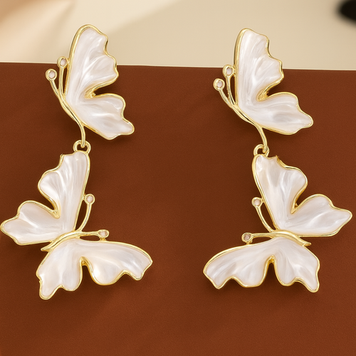 Golden Glow Butterfly Earring
