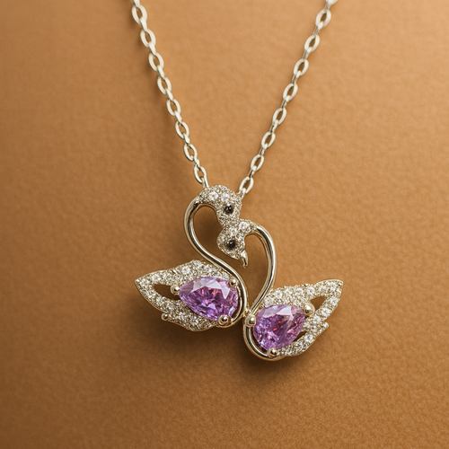 Voilet Swan Pendant